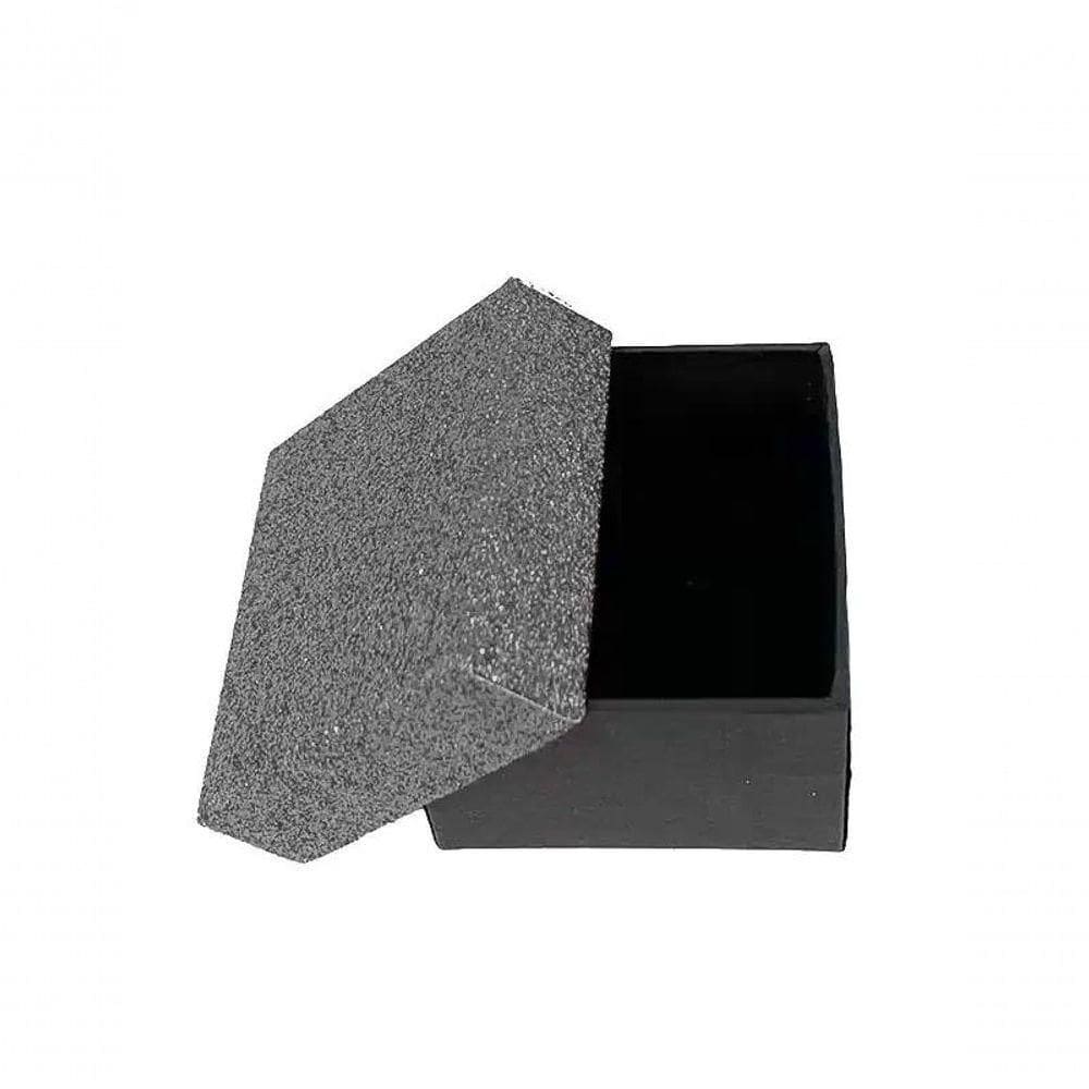 Caixa De Presente Para Anel Br Prata Escuro 5x5cm Edimais
