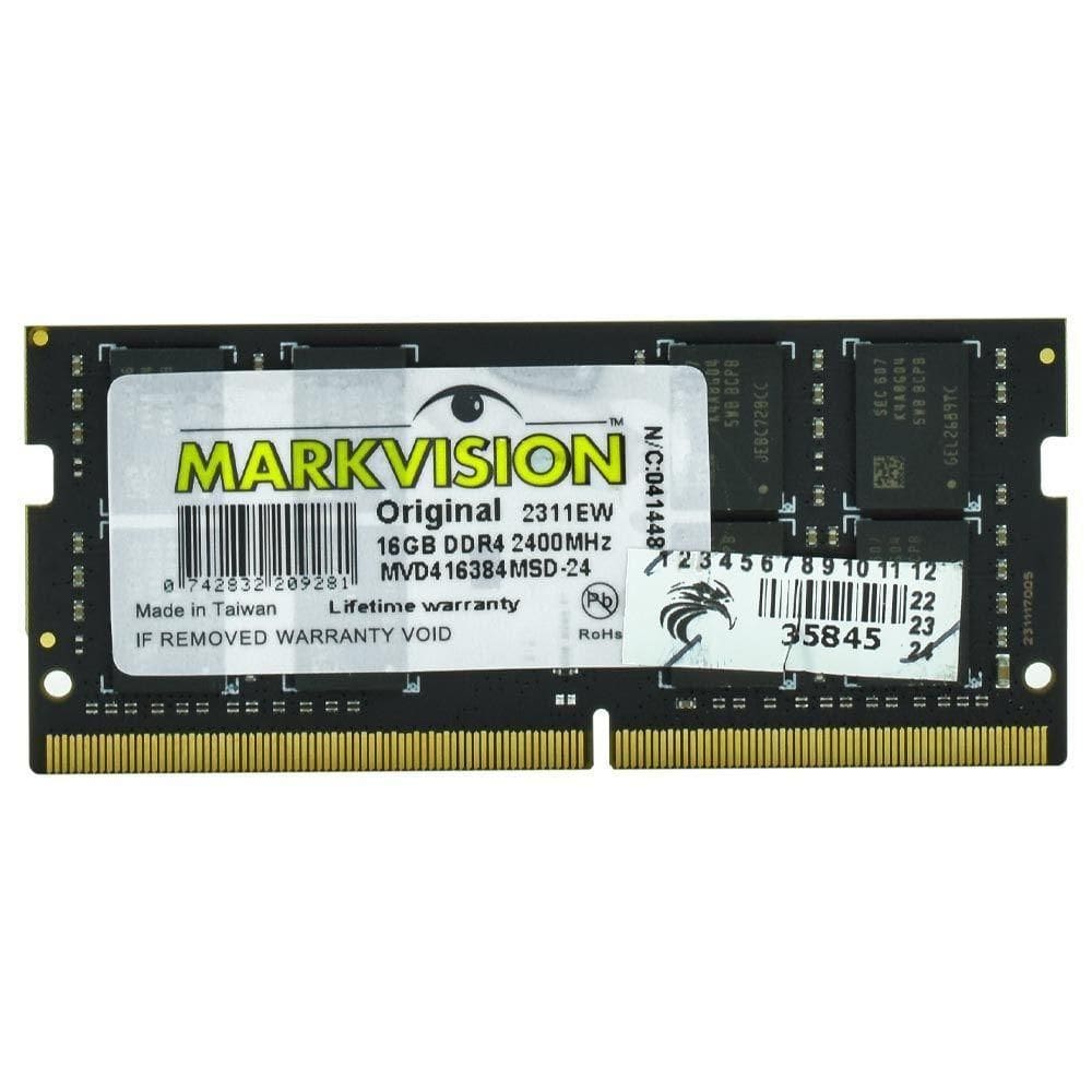 Memória Ram Para Notebook Markvision Ddr4 16gb 2400mhz - Mvd416384msd-24
