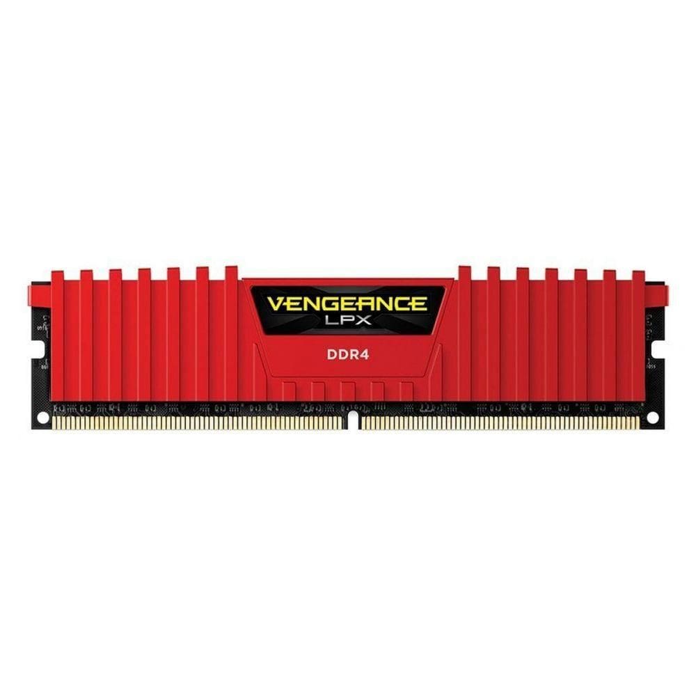 Memoria Ram Corsair Vengeance Lpx 8gb / Ddr4 / 2400mhz - Vermelho (cmk8gx4m1a2400c16r)