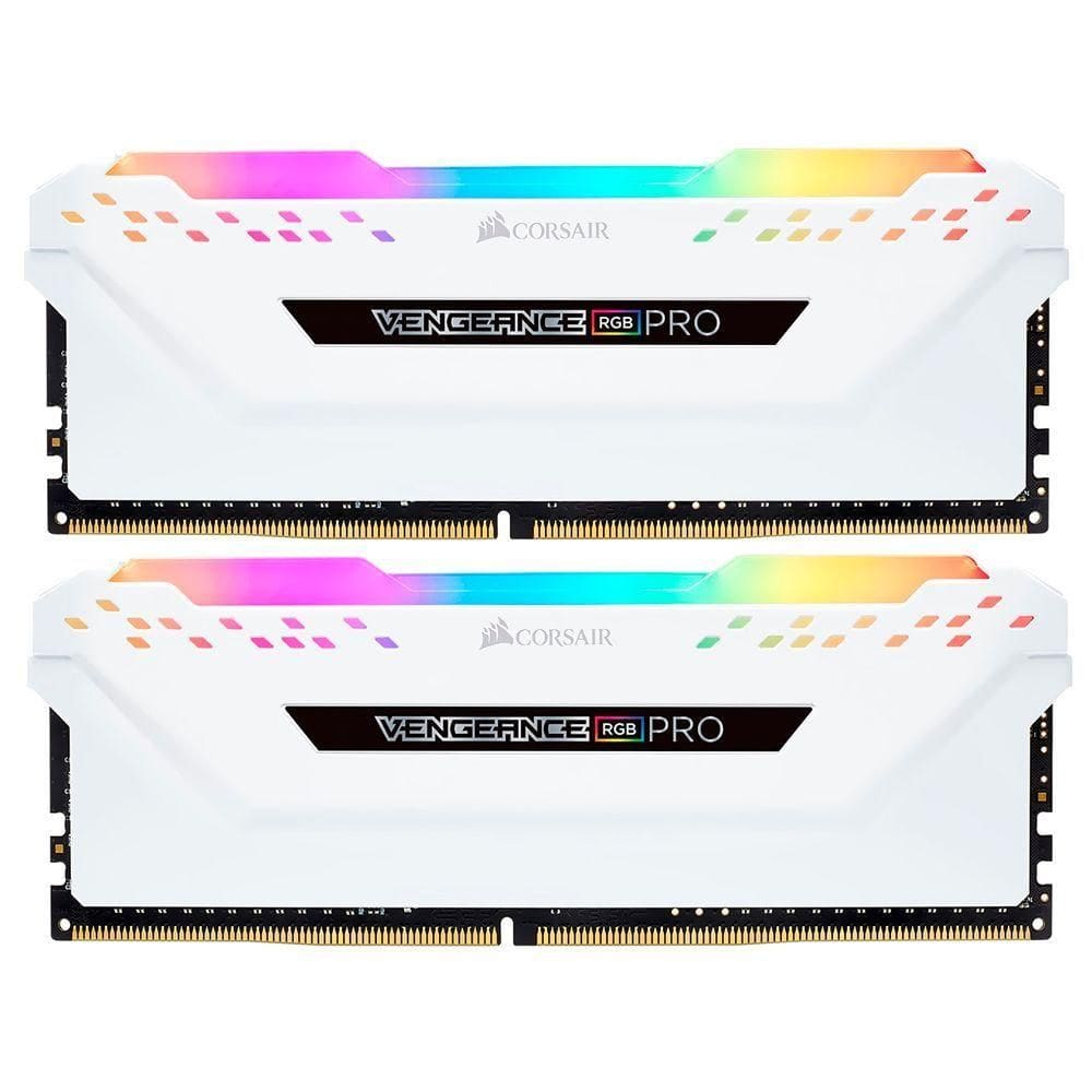 Memória Ram Corsair Vengeance Rgb Pro Ddr4 16gb (2x8gb) 3200mhz - Branco (cmw16gx4m2c3200c16w)