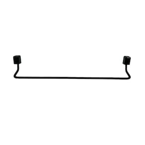 Porta Toalha Reto 43 CM Linha Citta Black - Steel