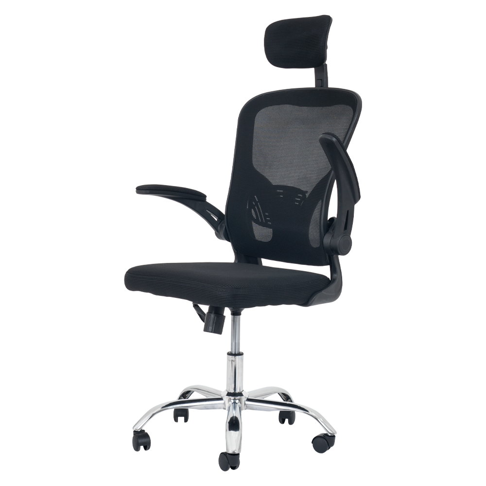 Cadeira Escritório Basic Diretor Tela Mesh Preta Giratória Altura Ajustável - WAW Design
