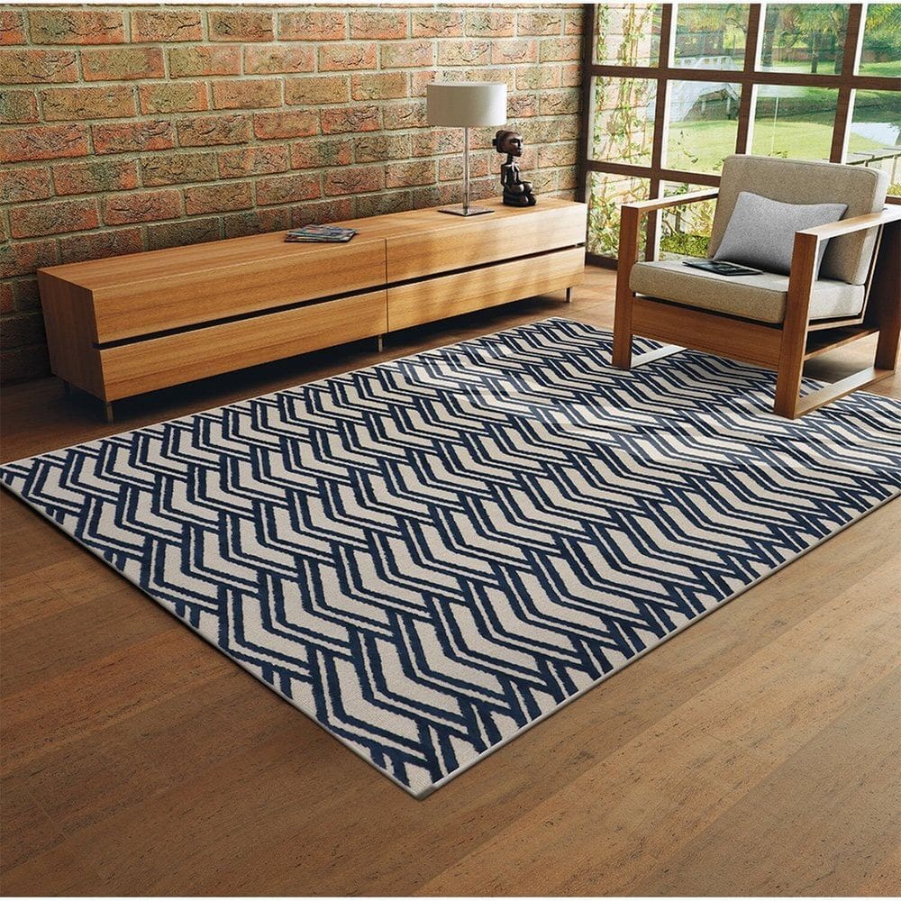 Tapete 150x200cm Cut Loop Sala de Estar Azul
