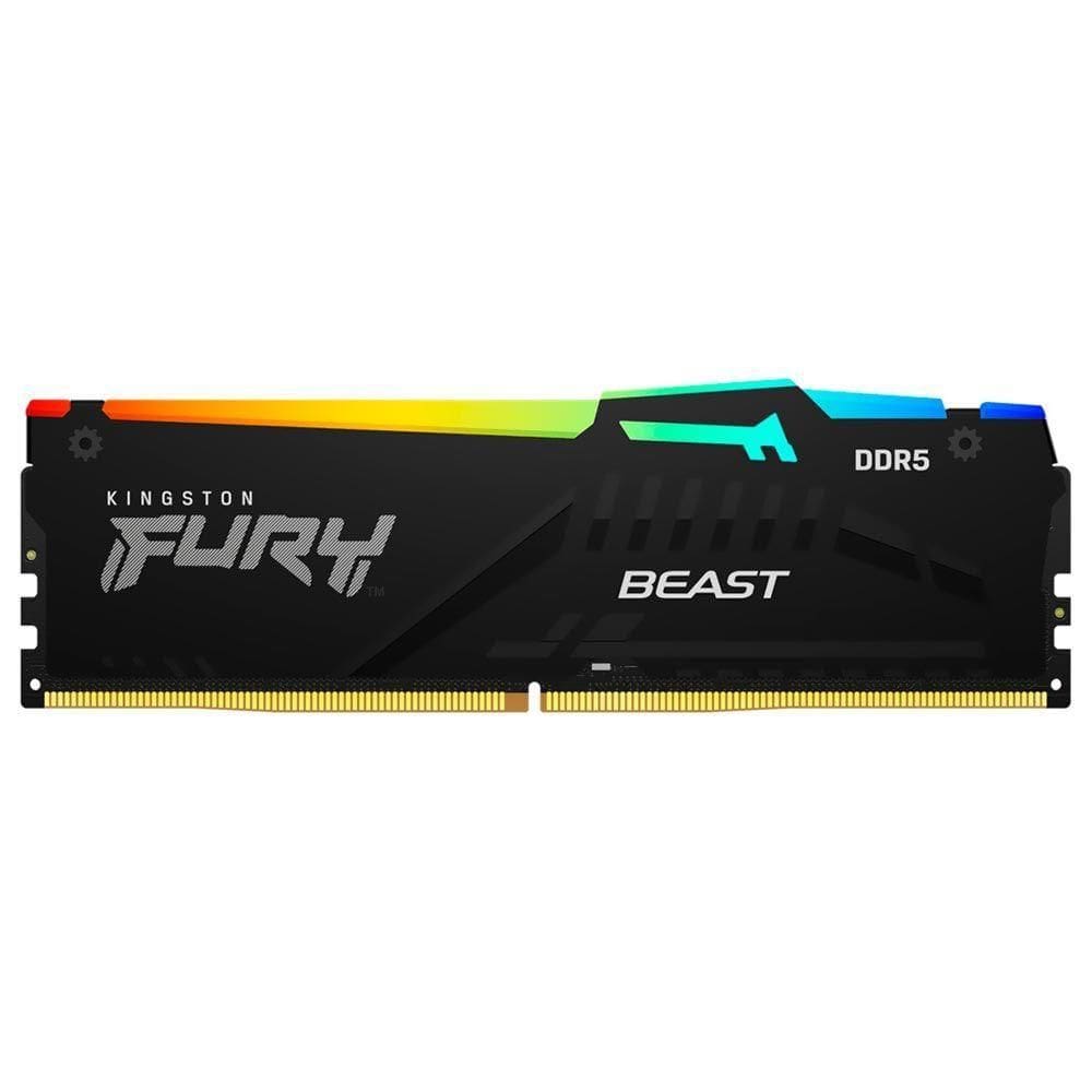 Memória Ram Kingston Fury Beast Ddr5 16gb 6000mhz Rgb - Preto (kf560c40bba-16)