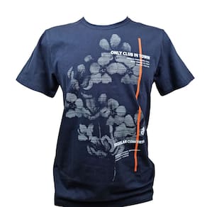 Camiseta Masculina Wolfgan Azul 100% Algodão Sustentável Macia Despojada