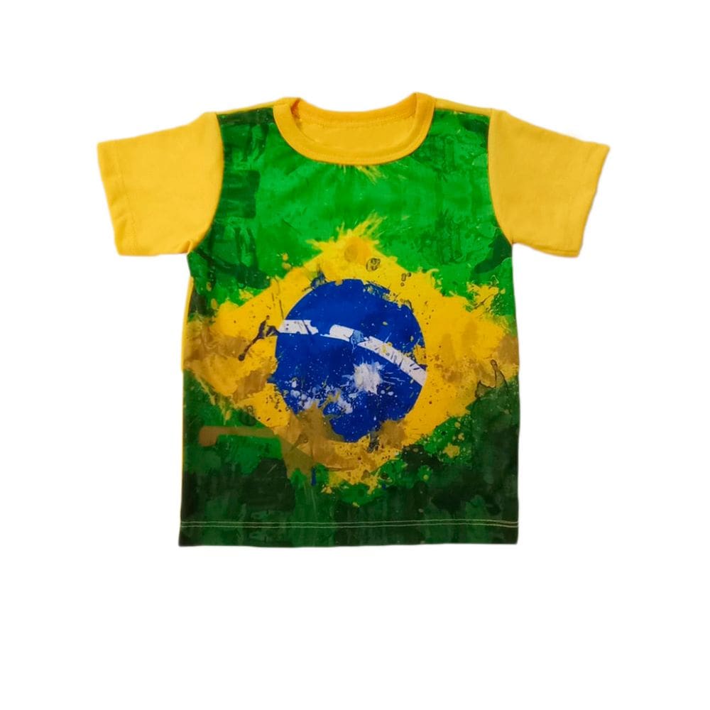Camiseta Infantil Estampa Brasil