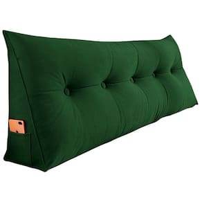 Almofada Para Cabeceira Apoio Lombar C/ Porta Celular Verde