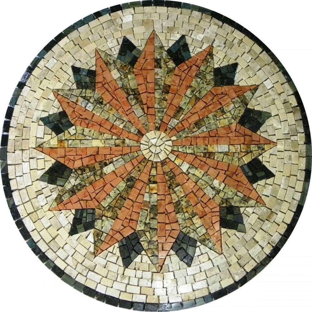 Rosa Dos Ventos Em Mosaico Rosa Do Engenho