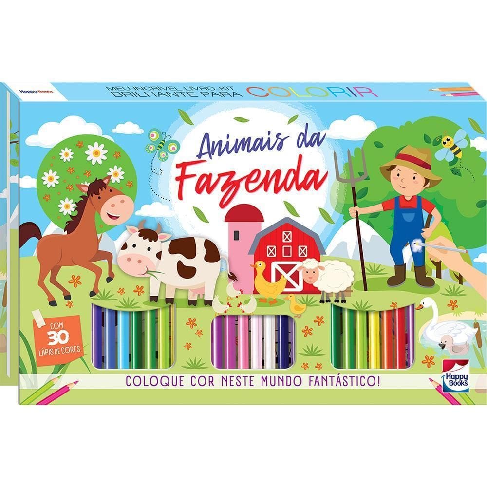 Meu Incrivel Livro-Kit Brilhante P/Colorir: Fazenda