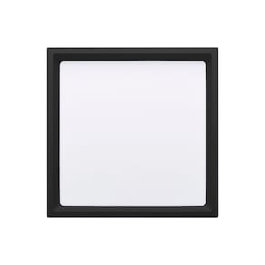 Painel De Led Stella Quadrado Deep De Sobrepor Recuado 22w Bivolt Preto 3000k Luz Amarela