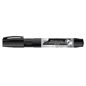 Pincel Marcador Quadro Branco Recarregável Com Refil Faber-castell Preto