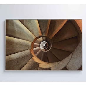 Quadro Arquitetura Espiral 60x40 Cm Adesivo Fotográfico