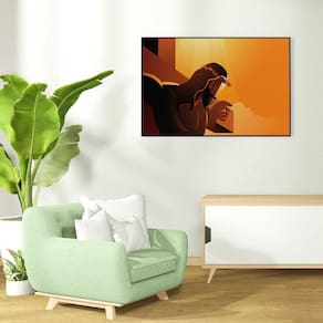 Quadro Jesus Cristo Coroa De Espinhos 90x60 Cm Adesivo