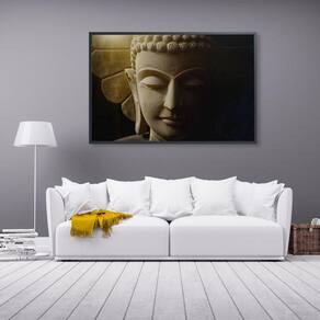 Quadro Buda Face 60x40 Cm Adesivo Fotográfico
