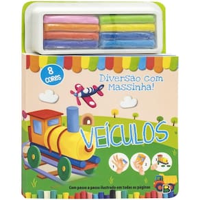 Livro Infantil Diversão Com Massinha - Todo Livro - Veiculos