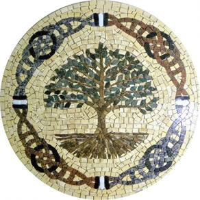 Mosaico árvore Da Vida E Do Conhecimento Celta Ii Tamanho 100cm