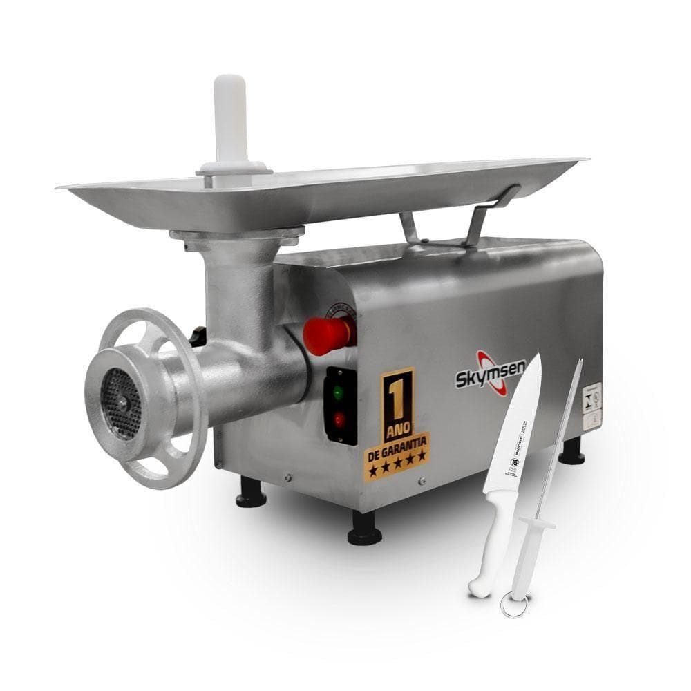 Picador Moedor De Carne Açougue Profissional 1,5 Cv Boca 22 Ps-22m 127v + Faca + Chaira 127v