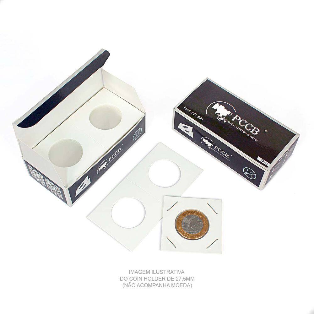 6 Cx Coins Holder Porta Moedas Grampeável PCCB 40mm