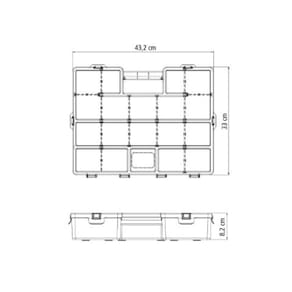 Maleta Plástica Organizadora 17" Com Divisorias Móveis - Tramontina