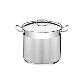 Caldeirão Tramontina Professional Em Aço Inox Fundo Triplo Com Tampa E Alças 24 Cm 9,6 L