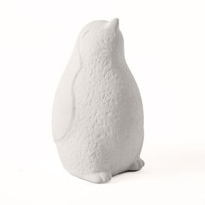 Escultura Pinguim Em Cimento Branco