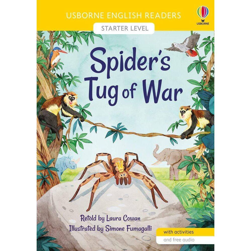 Spider`s Tug Of War - Usborne English Readers - Level Starter - Book With Activities And Free Audio