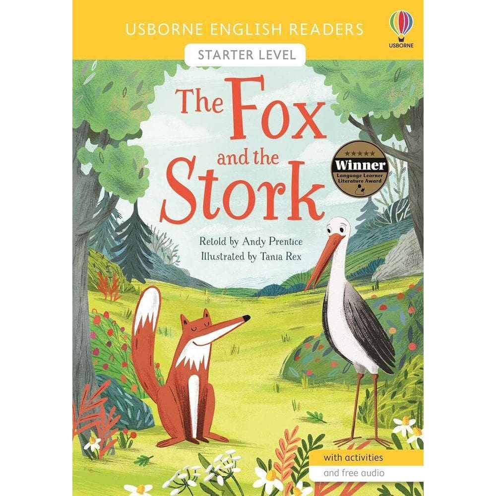The Fox And The Stork - Usborne English Readers - Level Starter - Book With Activities And Free Audio