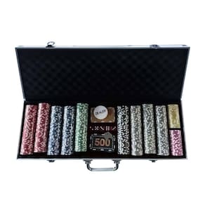 Maleta De Poker Fichas Holográficas Numeradas 500 Fichas