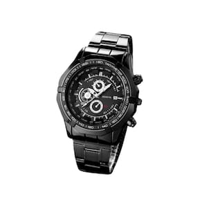 Relógio Masculino Top Luxo Preto Aço Moda Moderno