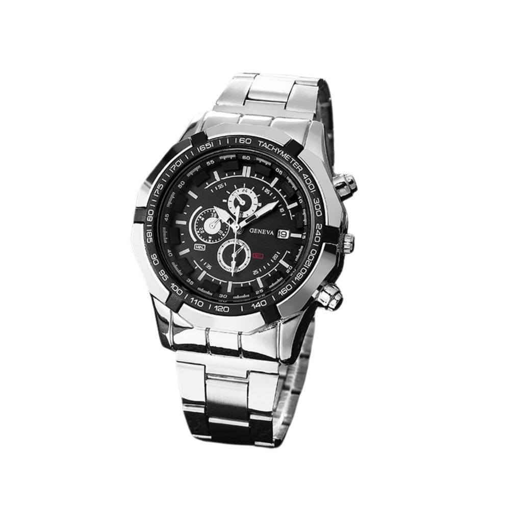 Relógio Masculino Top Luxo Prata Aço Moda Moderno