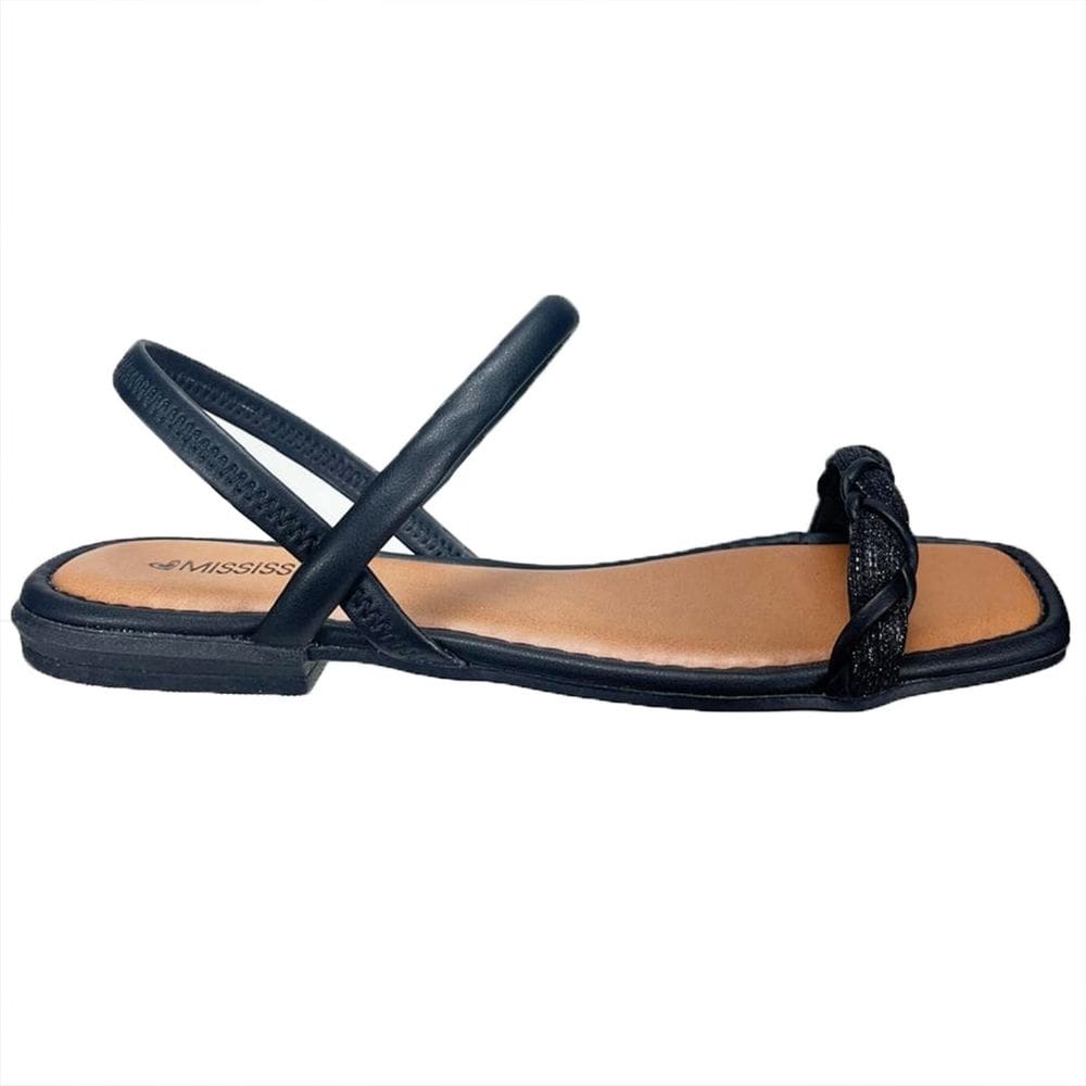 Sandália Mississipi Feminino Rasteira Metalizada MI952