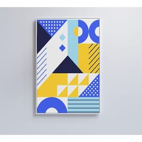 Quadro Geométrico Colorido 1 80x120 Cm Tecido Canvas