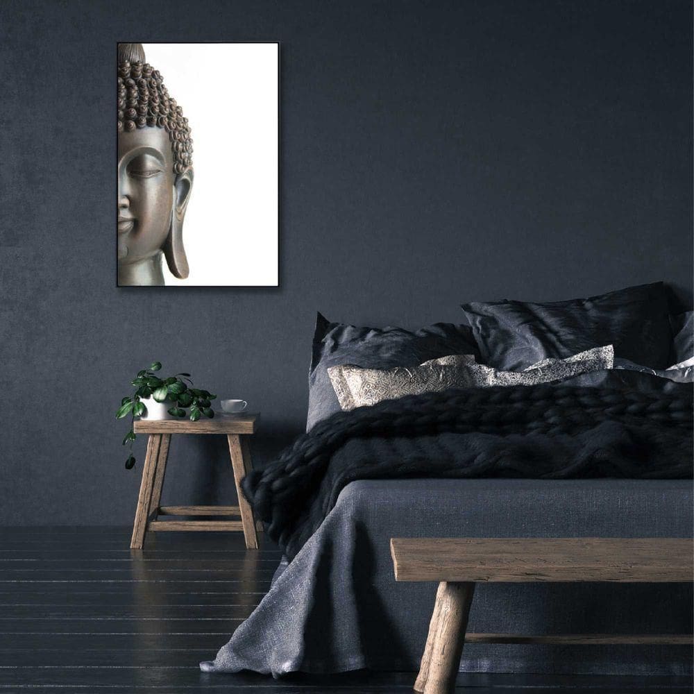 Quadro Face Buda 40x60 Cm Vidro Impresso