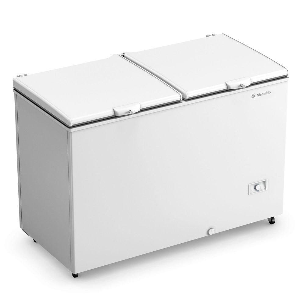 Freezer Horizontal Dupla Ação 2 Tampas Da420if Metalfrio Conservador 417 Litros Branco Bivolt