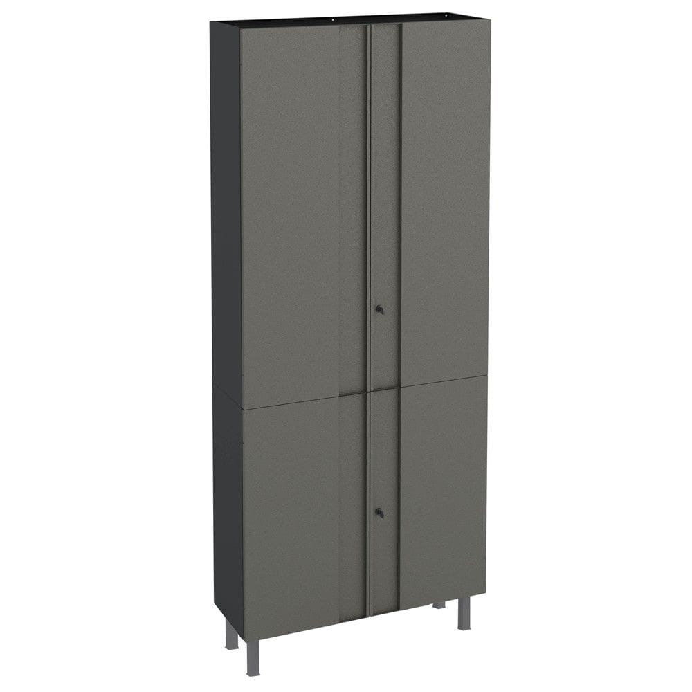 Armário Multiuso Aço Multibox 4 Portas com Chave Cinza/Preto - Telasul