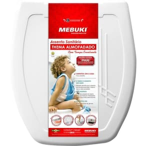 Assento Sanitário Almofadado Linea Thema Branco Mebuki