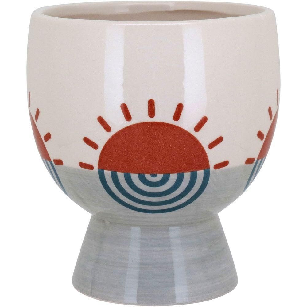 Cachepô Cerâmica 15x13x13cm Bege