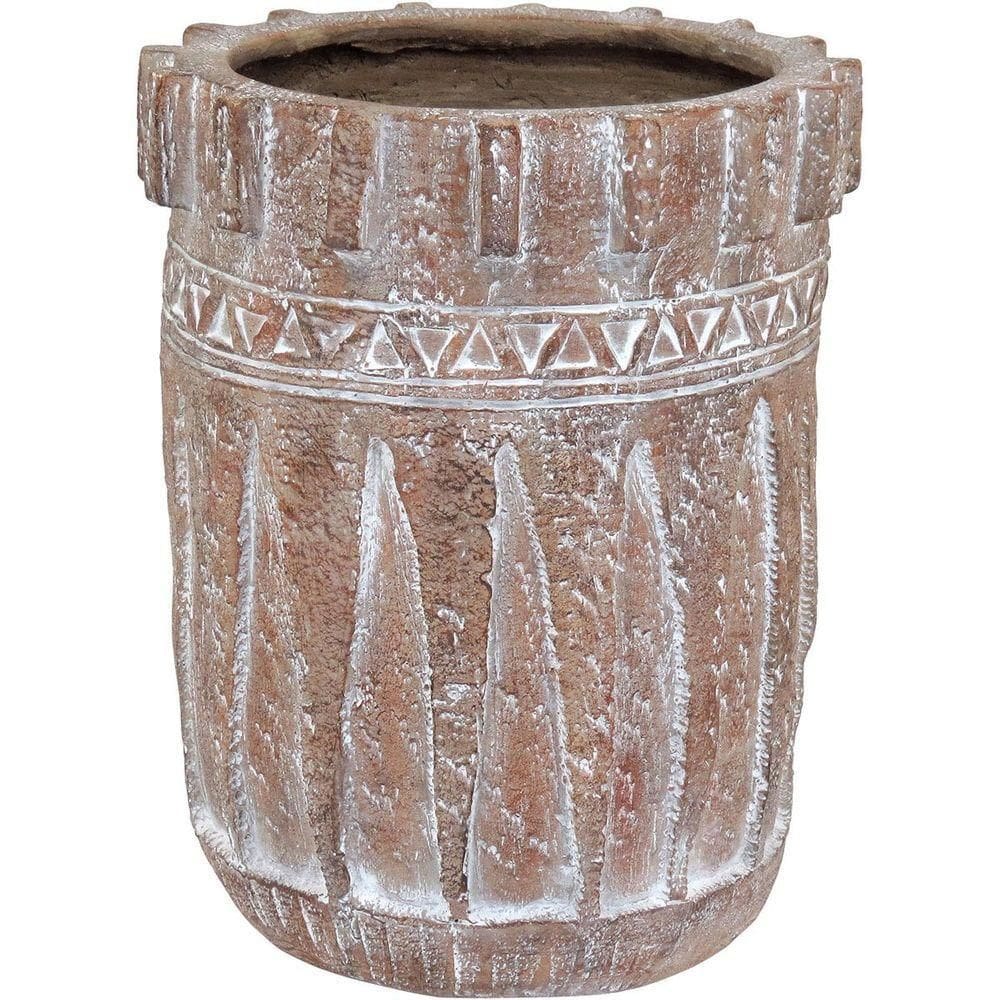 Cachepô Resina 36x29x29cm Bege