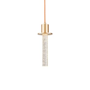 Lustre Pendente Nordecor Kalu 2766 Dourado Fosco Led Bivolt