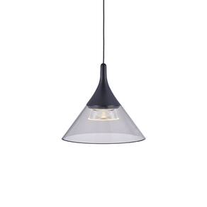 Lustre Pendente Nordecor Thom 2694 Preto Led Bivolt