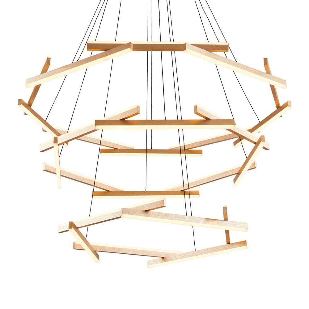 Lustre Pendente Nordecor Wida 2785 Preto / Ouro Champagne Led Bivolt