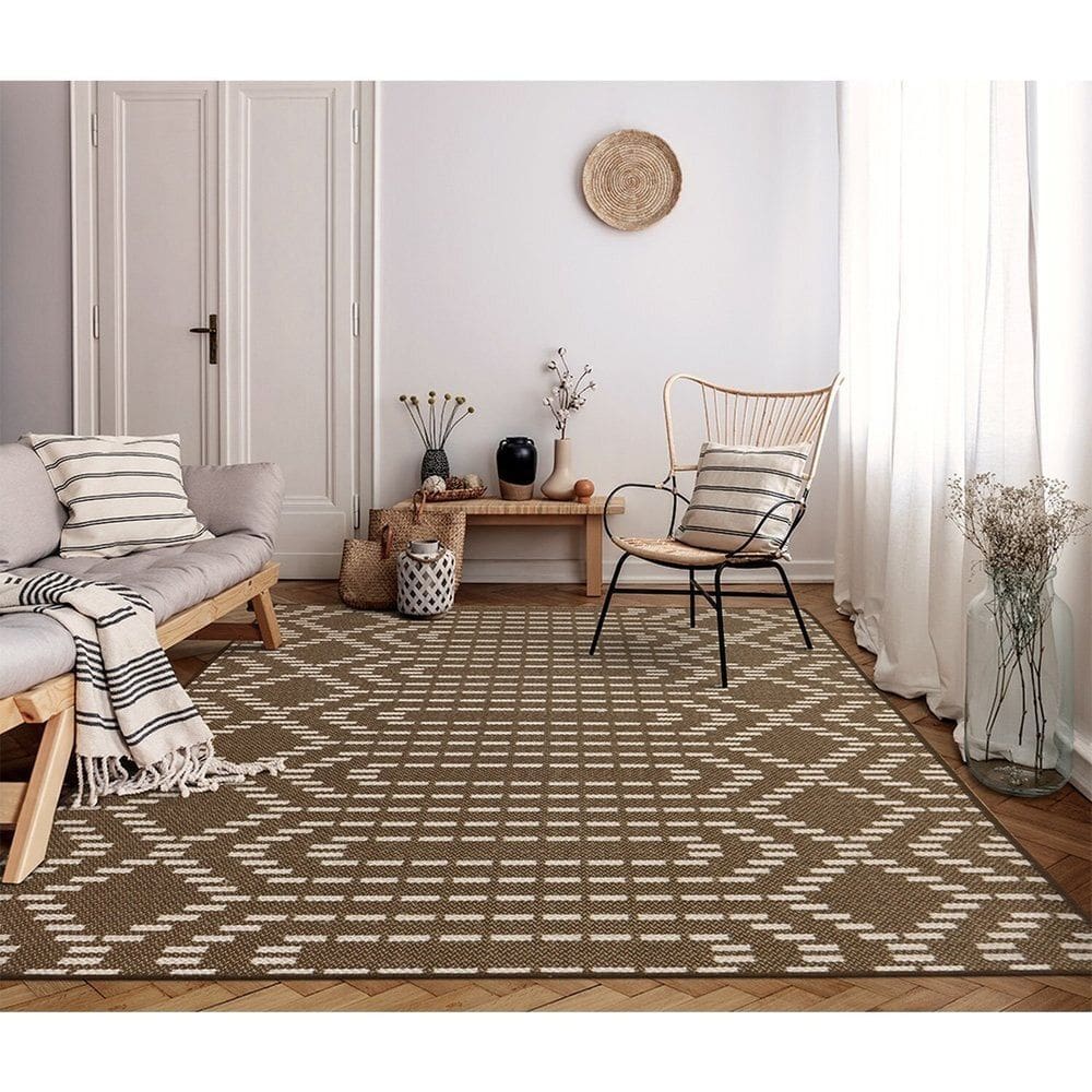 Tapete 150x200cm Dupla Face Tapetes Marrom