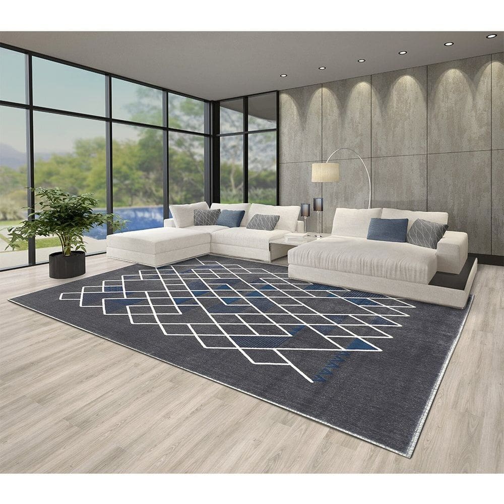 Tapete 300x400cm Lyre Sala de Estar Anil