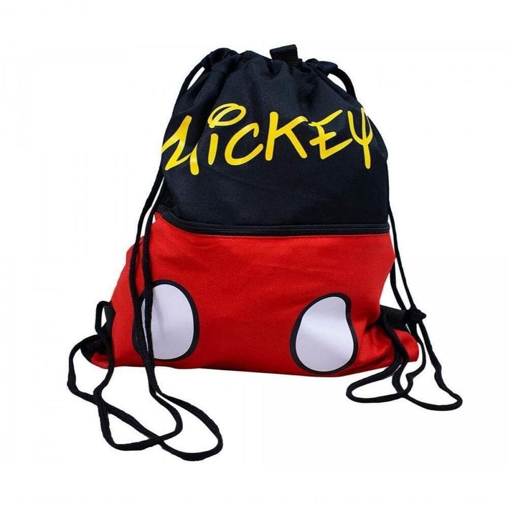 Mochila Tipo Saco Mickey 32x40cm Disney Preto