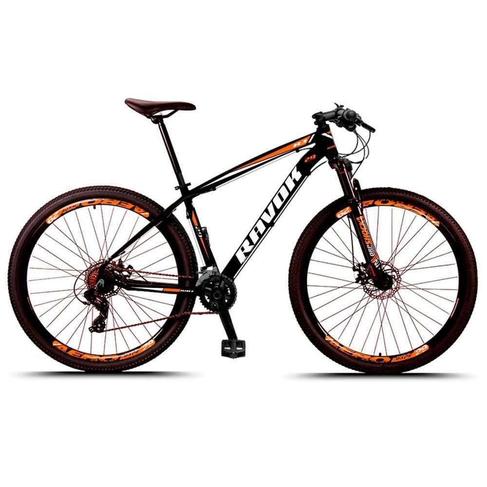Bicicleta Aro 29 Freio A Disco Hidraúlico 27 Velocidades Alavanca Shimano Cor:laranja;tamanho:19