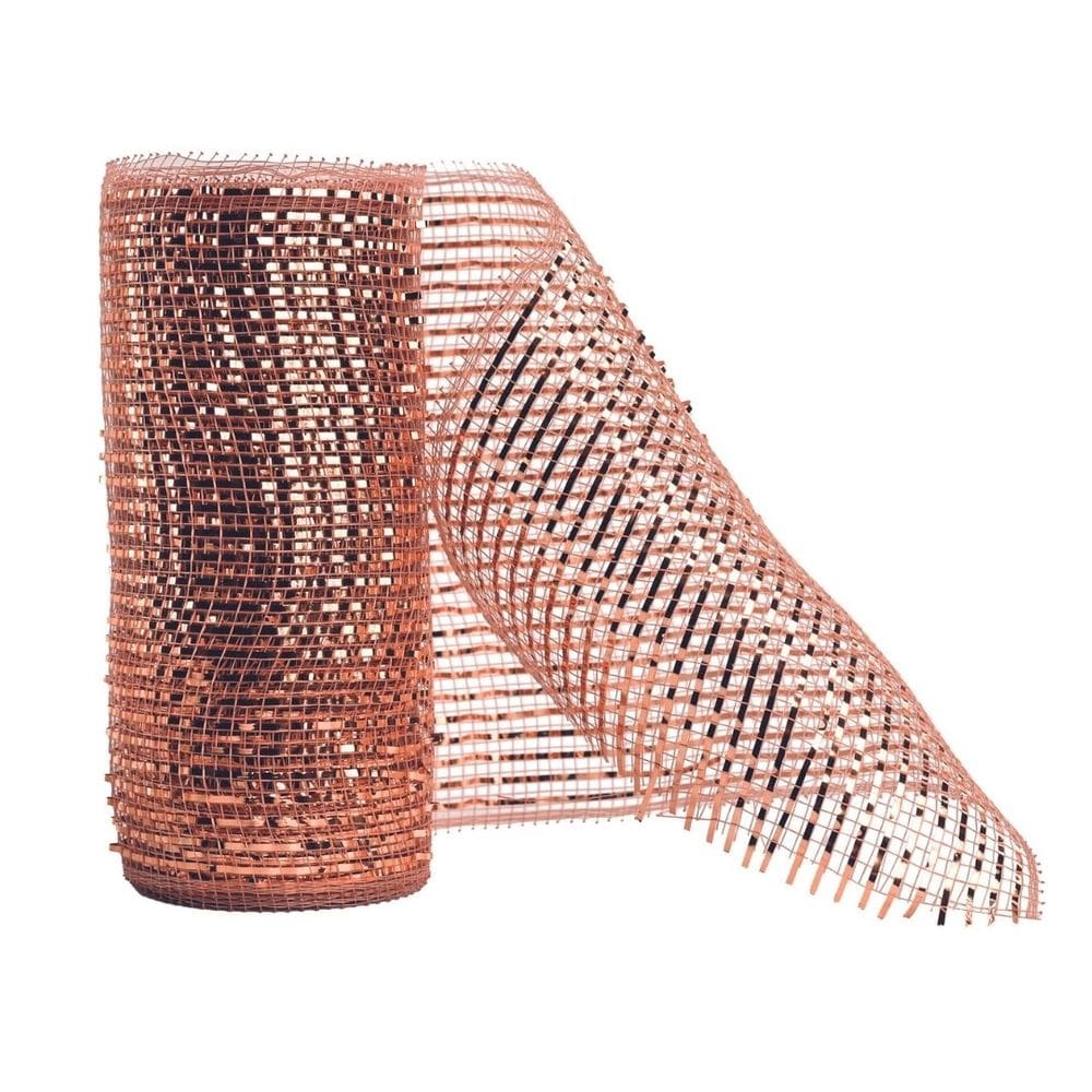 Tela Decorativa Natal Fita 15cm x 5 metros Rosê Gold - Magizi