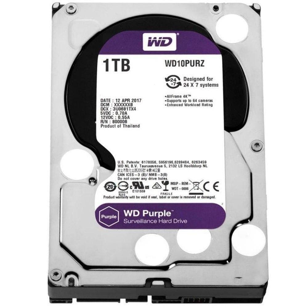 HD 1tb Purple Intelbras Para Dvr | Western Digital Wd10purz
