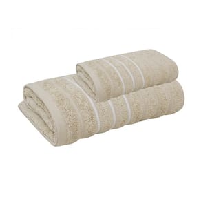 Jogo de Toalhas de Banho 2 peças Leve Macia Jacquard Wave Corttex