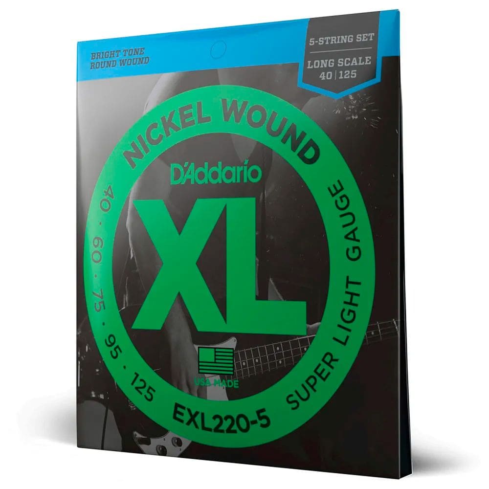 Encordoamento Para Baixo D`adario 5 Cordas EXL220-5 0.40