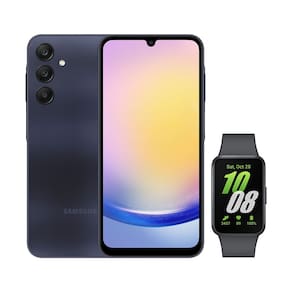 Celular Samsung A25 5G (128GB) - Azul Escuro + Galaxy Fit3 - Grafite